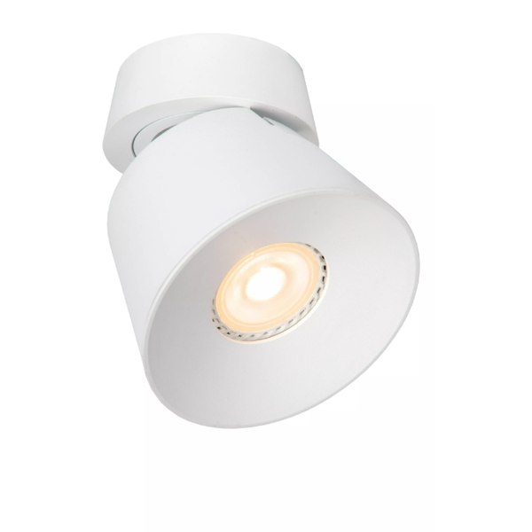 【LUCIDE】ベルギー デザイン照明 シーリングライト「TRIGONO」White 1灯（φ105×H98mm）