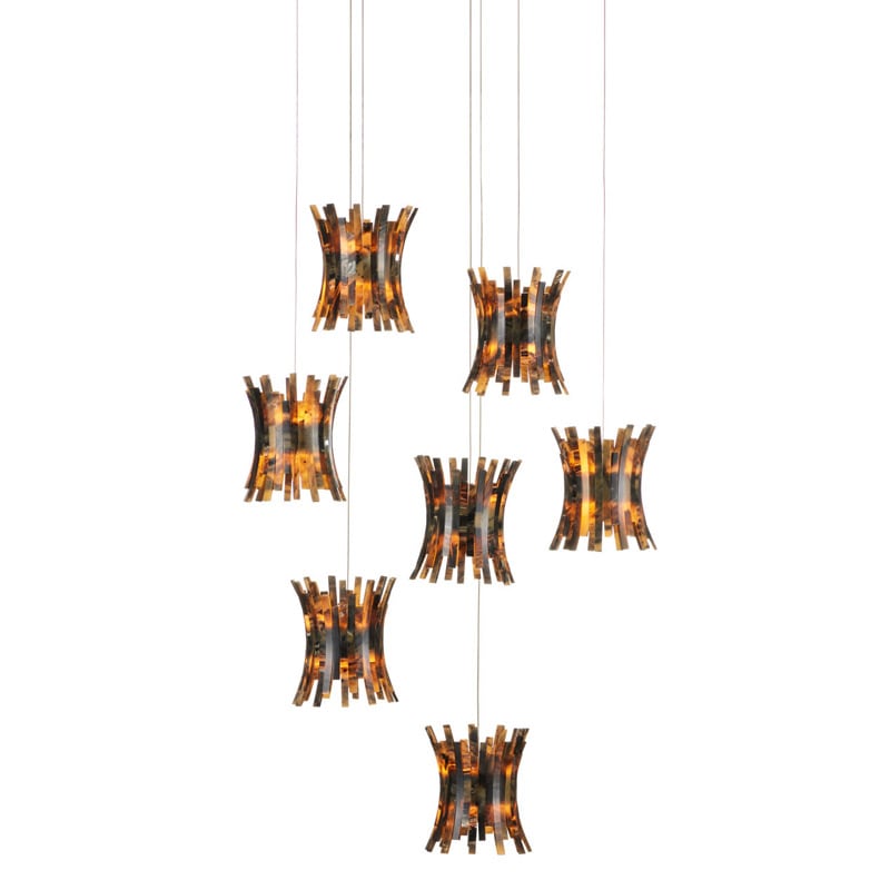 【CURREY】アメリカ・シーリングペンダントライト 7灯「Alsop」（φ431×H241mm）