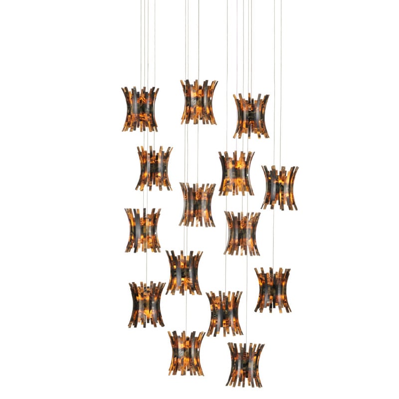 【CURREY】アメリカ・シーリングペンダントライト 15灯「Alsop」（φ635×H241mm）