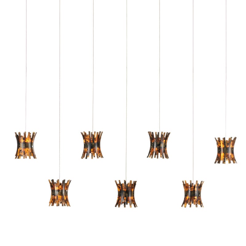 【CURREY】アメリカ・シーリングペンダントライト 7灯「Alsop」（W1447×D152×H241mm）