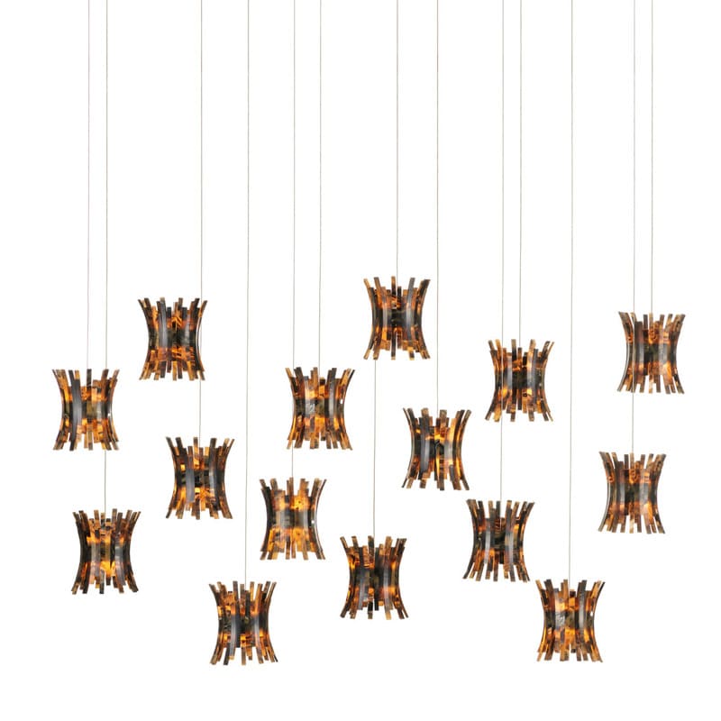 【CURREY】アメリカ・シーリングペンダントライト 15灯「Alsop」（W1219×D304×H241mm）