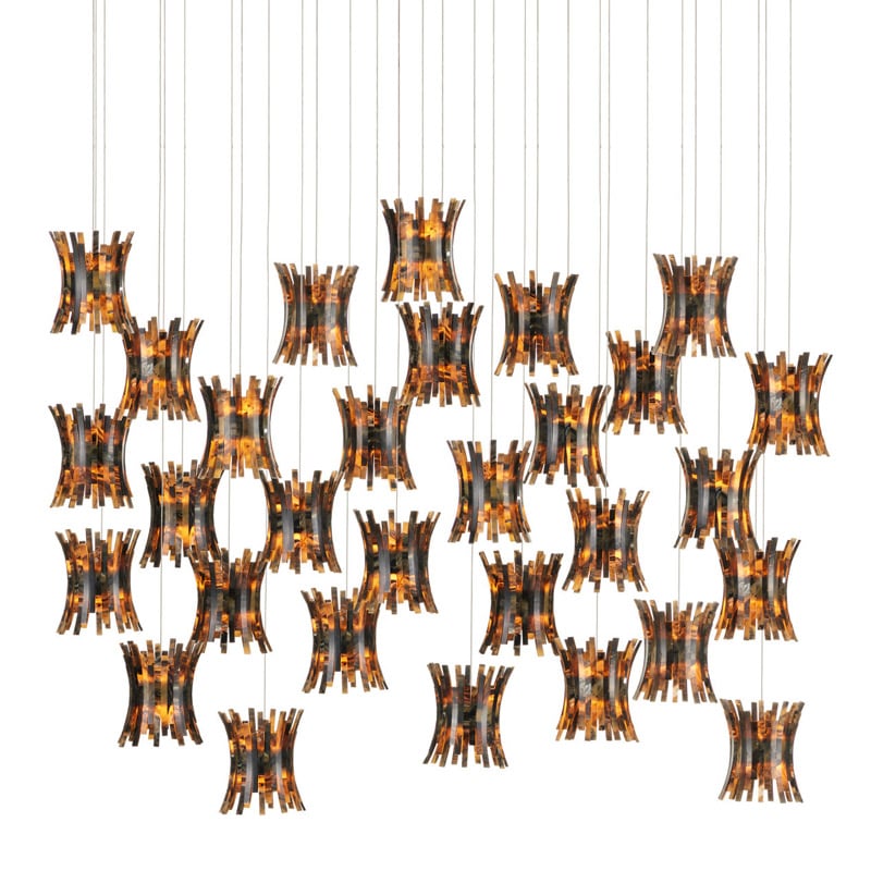 【CURREY】アメリカ・シーリングペンダントライト 30灯「Alsop」（W1371×D457×H241mm）