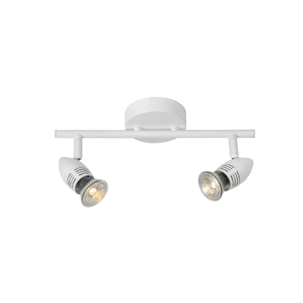 【LUCIDE】ベルギー デザイン照明 シーリングライト「CARO-LED」White 2灯（W320×D90×H130mm）