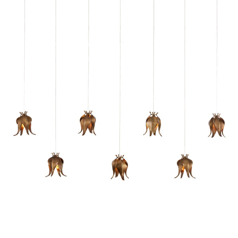 【CURREY】アメリカ・シーリングペンダントライト 7灯「Iota」（W1447×D165×H241mm）