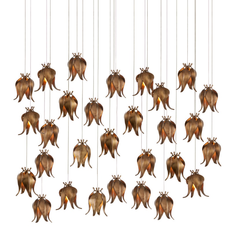 【CURREY】アメリカ・シーリングペンダントライト 30灯「Iota」（W1371×D457×H597mm）