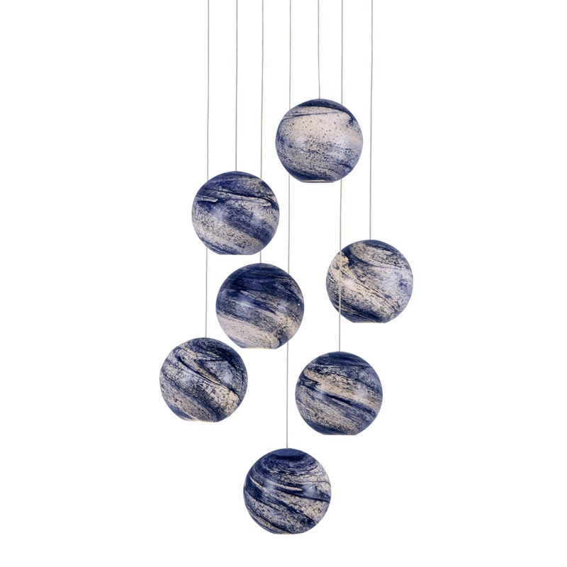 【CURREY】アメリカ・シーリングペンダントライト 7灯「Palatino」（φ406×H292mm）