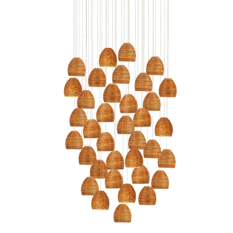 【CURREY】アメリカ・シーリングペンダントライト 36灯「Beehive」（φ939×H228mm）