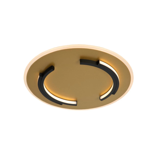 【LUCIDE】ベルギー デザイン照明 シーリングライト「ANDREAS」Gold（φ396×H51mm）