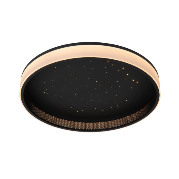 【LUCIDE】ベルギー デザイン照明 シーリングライト「ESTREJA」Black（φ400×H90mm）