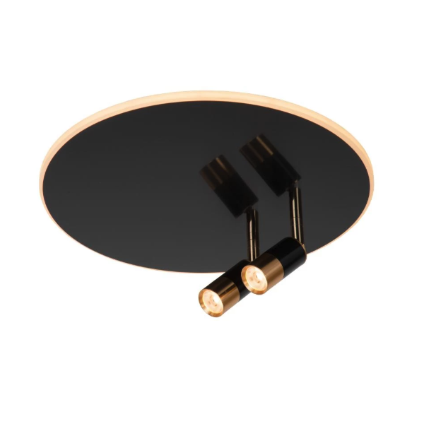 【LUCIDE】ベルギー デザイン照明 シーリングライト「JUBEL」Black（φ400×H165mm）