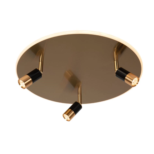 【LUCIDE】ベルギー デザイン照明 シーリングライト「JUBEL」Gold（φ480×H165mm）