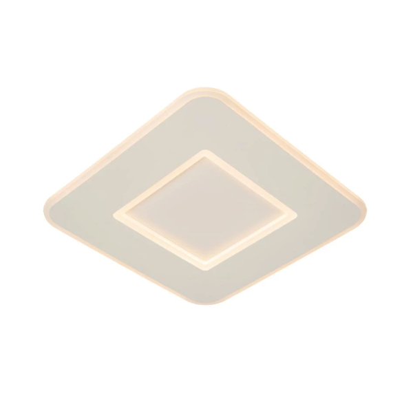 【LUCIDE】ベルギー デザイン照明 シーリングライト「AXELLE」White（W394×D394×H46mm）