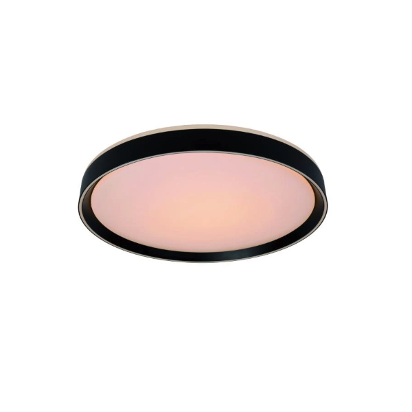 【LUCIDE】ベルギー デザイン照明 シーリングライト「NURIA」Black（φ300×H75mm）