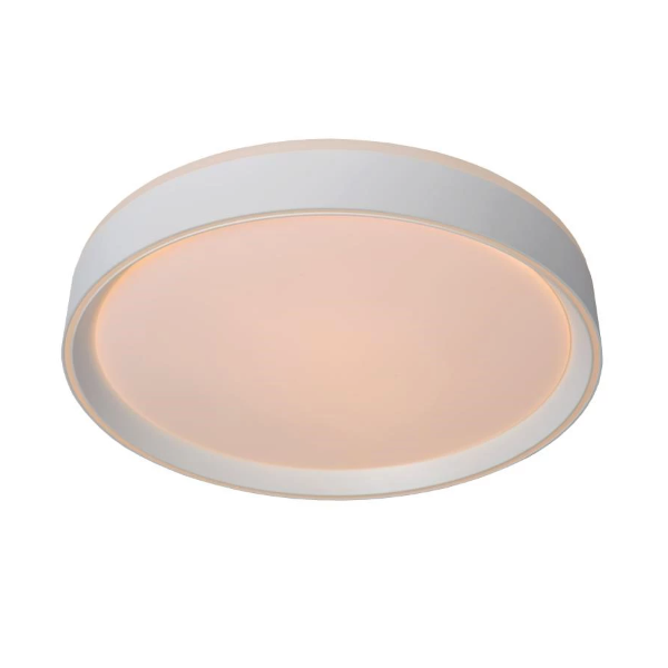 【LUCIDE】ベルギー デザイン照明 シーリングライト「NURIA」White（φ300×H75mm）