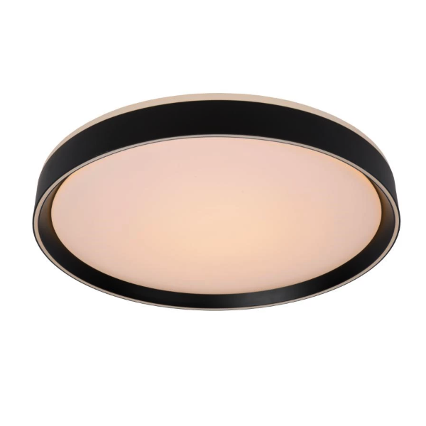 【LUCIDE】ベルギー デザイン照明 シーリングライト「NURIA」Black（φ500×H75mm）