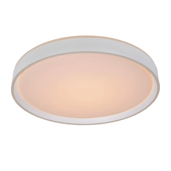 【LUCIDE】ベルギー デザイン照明 シーリングライト「NURIA」White（φ500×H75mm）