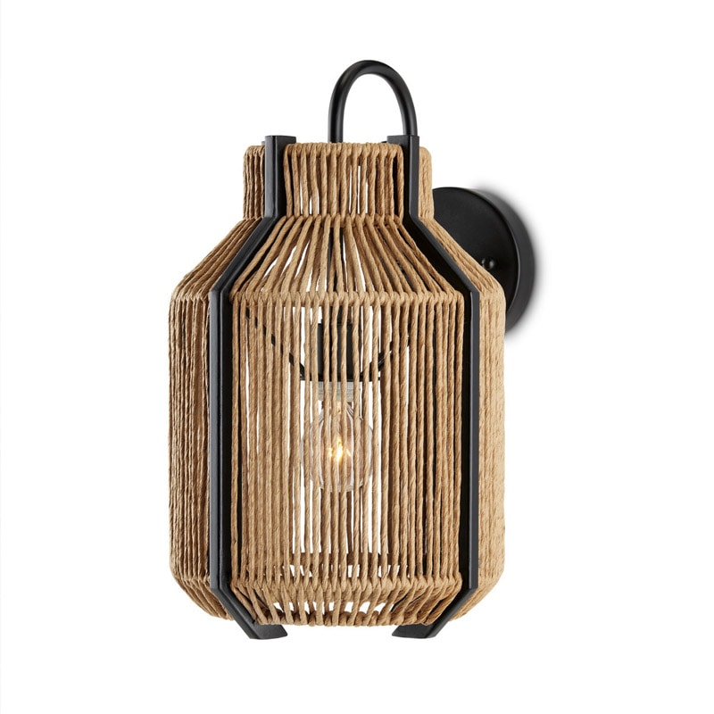 【CURREY】アメリカ・ウォールライト 1灯「Mali」ナチュラル（W216×D279×H355mm）