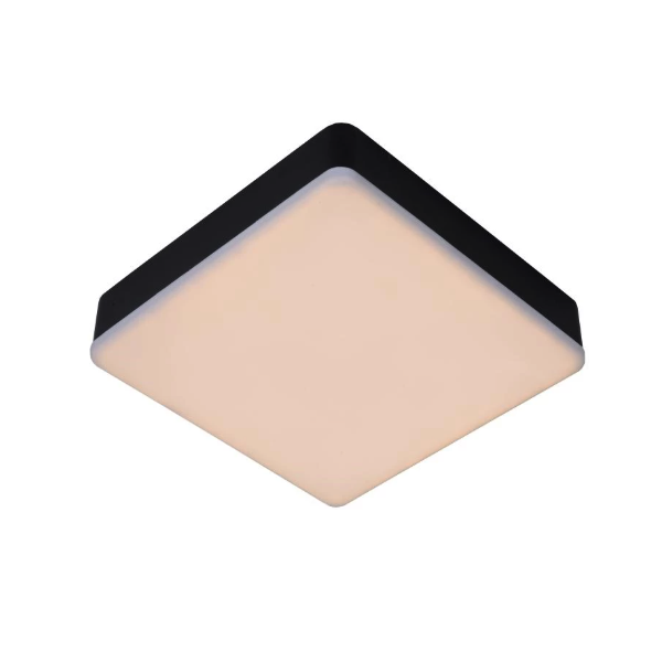 【LUCIDE】ベルギー デザイン照明 バスルームシーリングライト「CERES-LED」Black（W215×D215×H46mm）