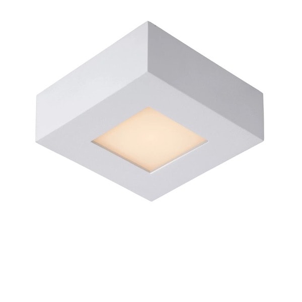 【LUCIDE】ベルギー デザイン照明 バスルームシーリングライト「BRICE-LED」White（W108×D108×H39mm）