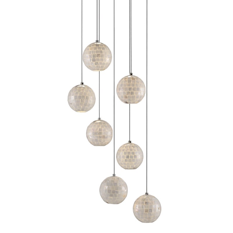 【CURREY】アメリカ・シーリングペンダントライト 7灯「Finhorn」（φ406×H330mm）