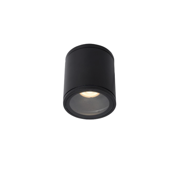 【LUCIDE】ベルギー バスルームシーリングスポットライト「AVEN」Black 1灯（φ90×H100mm）