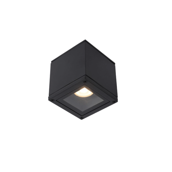 【LUCIDE】ベルギー バスルームシーリングスポットライト「AVEN」Black 1灯（W93×D93×H96mm）