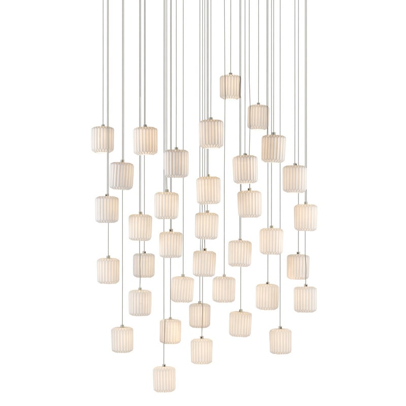 【CURREY】アメリカ・シーリングペンダントライト 36灯「Dove」ホワイト（φ876×H279mm）