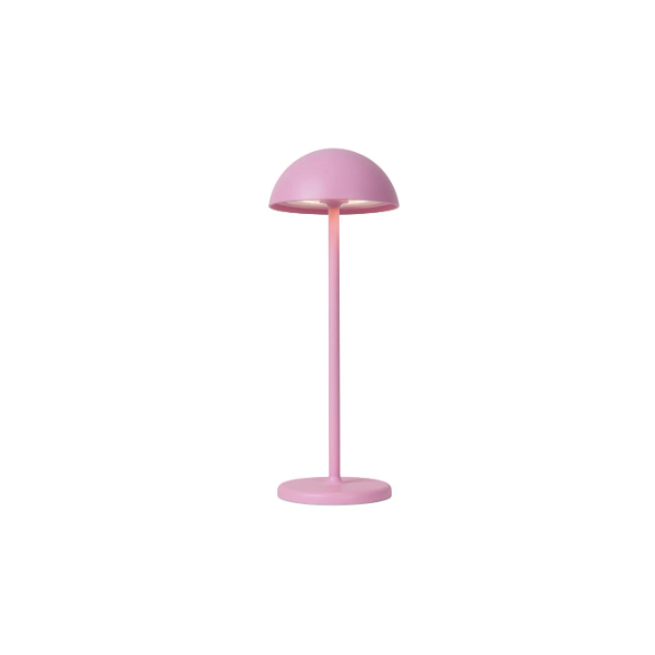 【LUCIDE】ベルギー インドア／アウトドアテーブルライト（充電式）「JOY」Pink（φ120×H320mm）