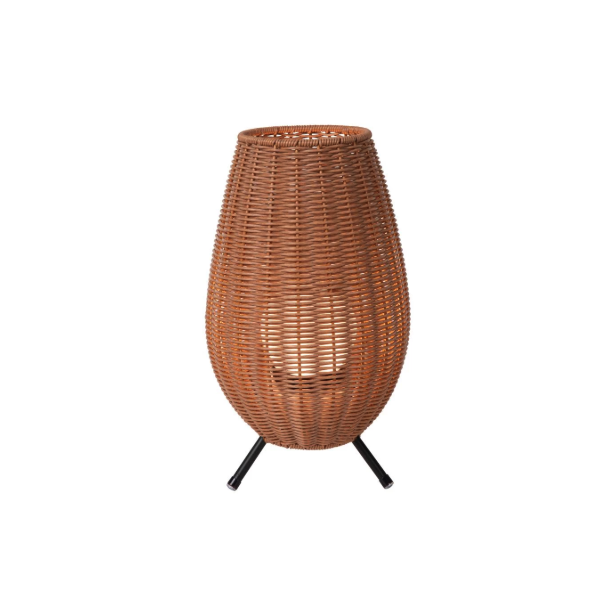 【LUCIDE】ベルギー インドア／アウトドアテーブルライト（充電式）「COLIN IP44」Natural（φ220×H360mm）