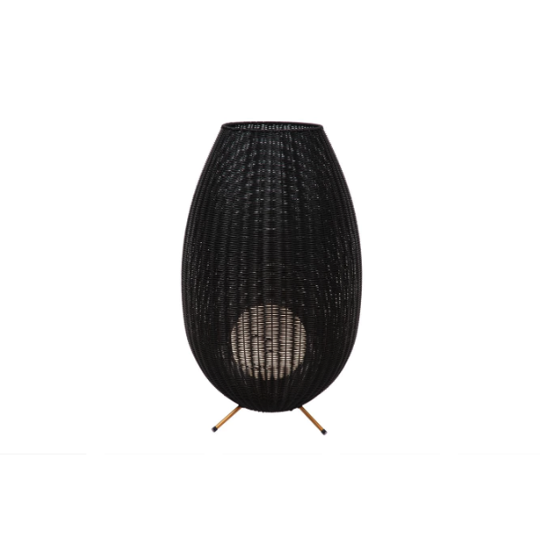 【LUCIDE】ベルギー インドア／アウトドアテーブルライト（充電式）「COLIN IP44」Black（φ500×H790mm）