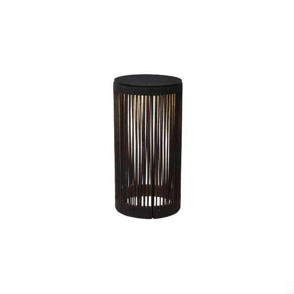 【LUCIDE】ベルギー インドア／アウトドア充電式フロアライト「PINGI」Black（φ335×H615mm）