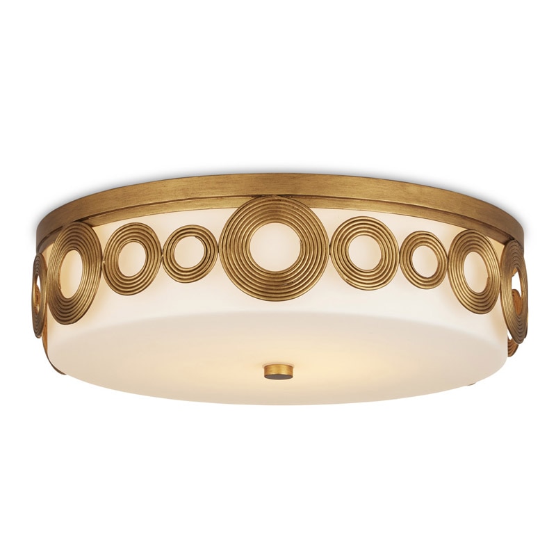 【CURREY】アメリカ・シーリングライト「Gyges」ゴールド（φ457×H139mm）