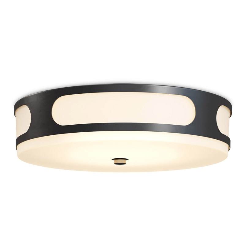 【CURREY】アメリカ・アウトドア シーリングライト「Swale」ブラック（φ444×H133mm）