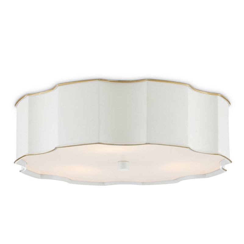 【CURREY】アメリカ・シーリングライト「Wexford」ホワイト（φ488×H152mm）