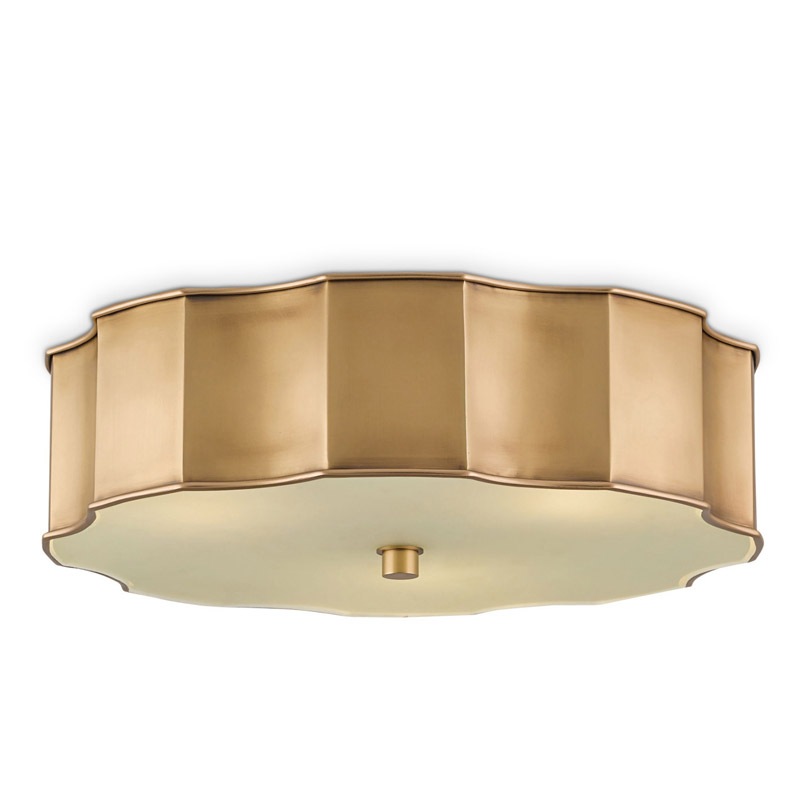 【CURREY】アメリカ・シーリングライト「Wexford」ゴールド（φ488×H152mm）