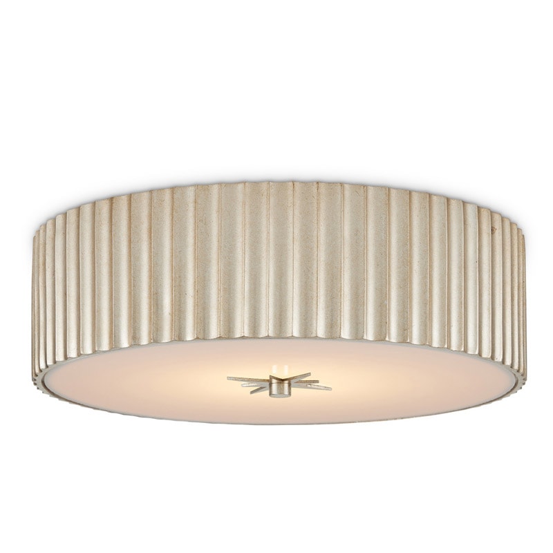 【CURREY】アメリカ・シーリングライト「Caravel」シルバー（φ355×H114mm）