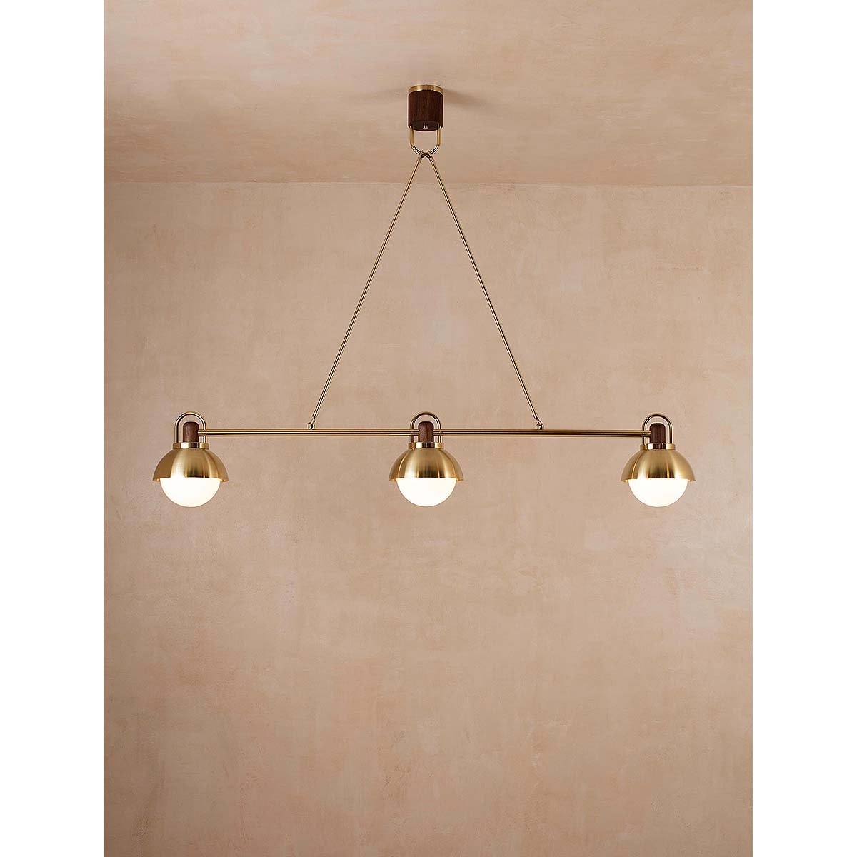 【ALLIED MAKER】 アメリカ・インテリア照明「3 Arc Island」ペンダントライト 3灯 カスタムカラー (W1829×D254×H1397mm)