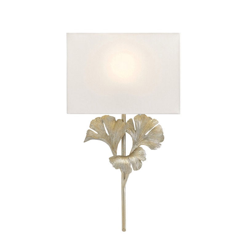 【CURREY】アメリカ・ウォールライト 1灯「Gingko」シルバー（W350×D100×H630mm）