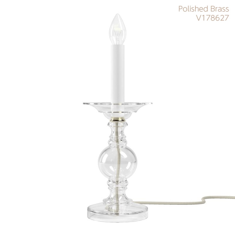 【Preciosa】「Eugene S」クリスタルテーブルライト 1灯 ゴールド／クローム（W150×H360mm）