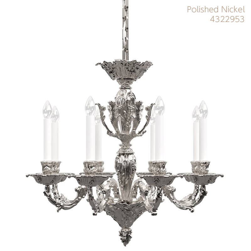 【Preciosa】「Louis XS」シャンデリア 8灯 クローム（W750×H710mm）