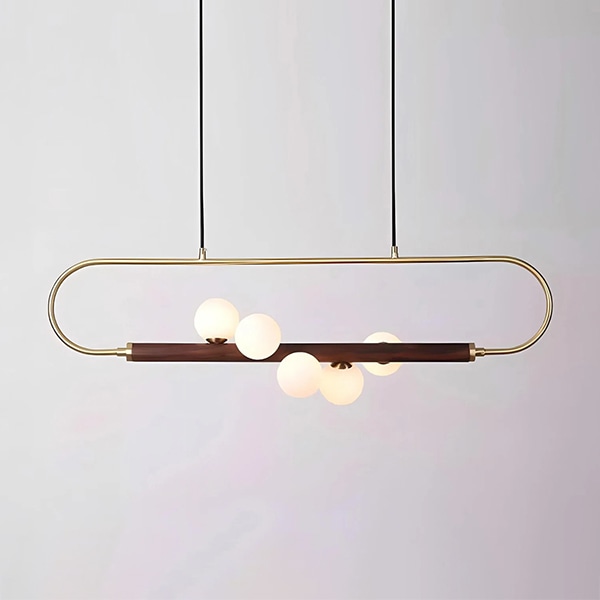 デザイン照明　ガラスボールシェード　シーリングペンダントライト（W900×H280mm）