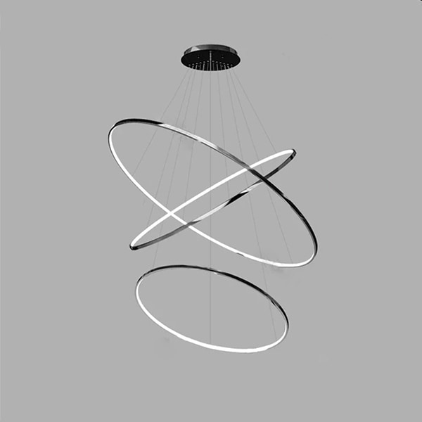 フープ照明　シーリングペンダントライト　ブラック　3～8ring（φ200～1200mm）