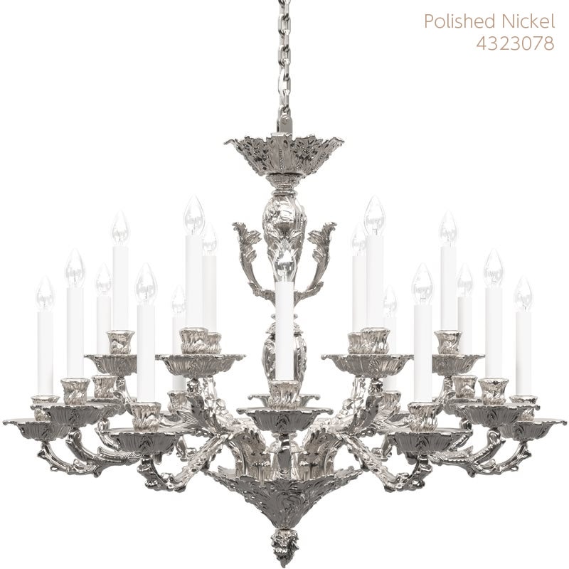 【Preciosa】「Louis M」シャンデリア 18灯 クローム（W980×H780mm）