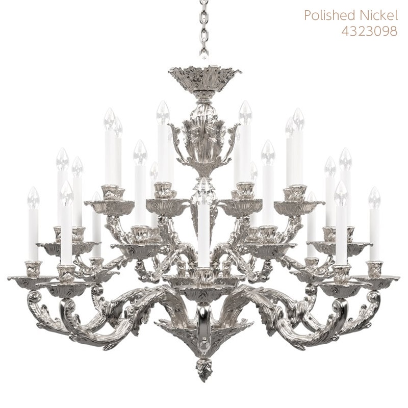 【Preciosa】「Louis L」シャンデリア 24灯 クローム（W1110×H930mm）