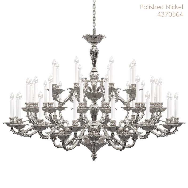 【Preciosa】「Louis XL」シャンデリア 40灯 クローム（W1550×H1150mm）