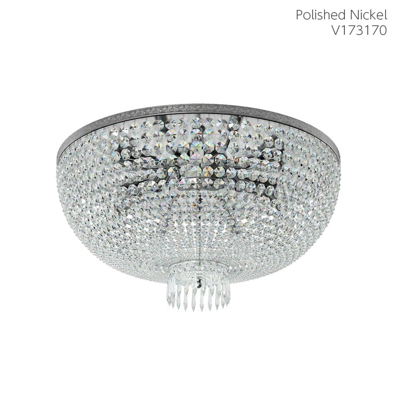 【Preciosa】「George M」クリスタルシーリングシャンデリア 12灯 クローム（W750×H480mm）