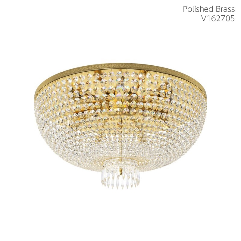 【Preciosa】「George M」クリスタルシーリングシャンデリア 12灯 ゴールド（W750×H480mm）