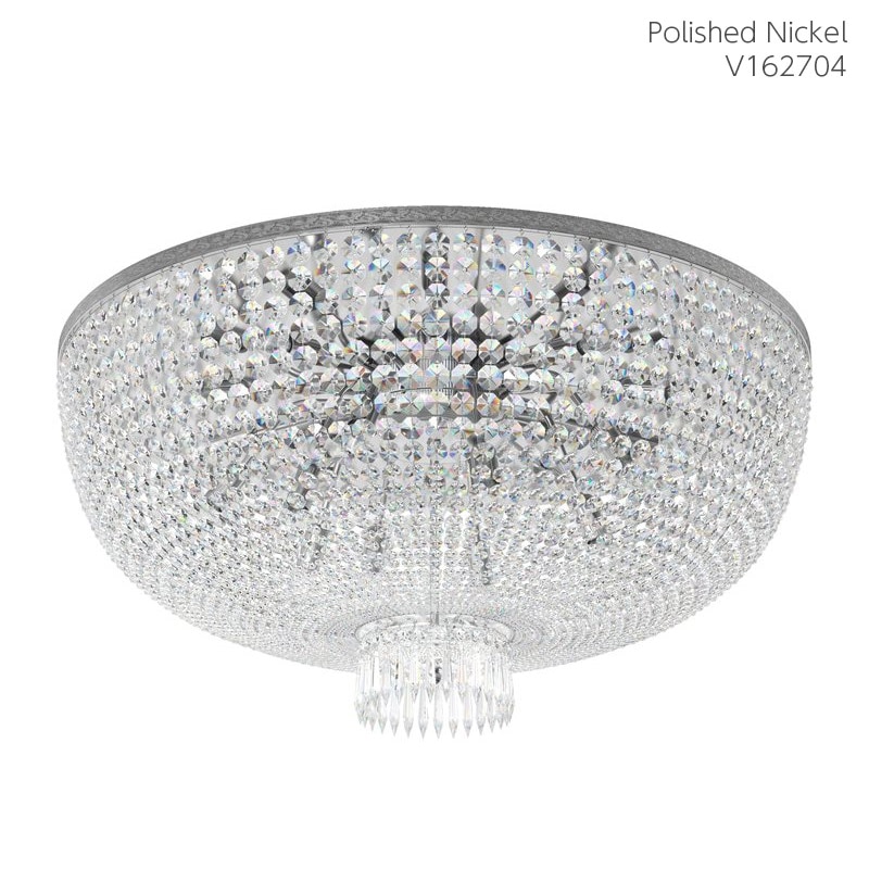 【Preciosa】「George L」クリスタルシーリングシャンデリア 20灯 クローム（W1000×H600mm）