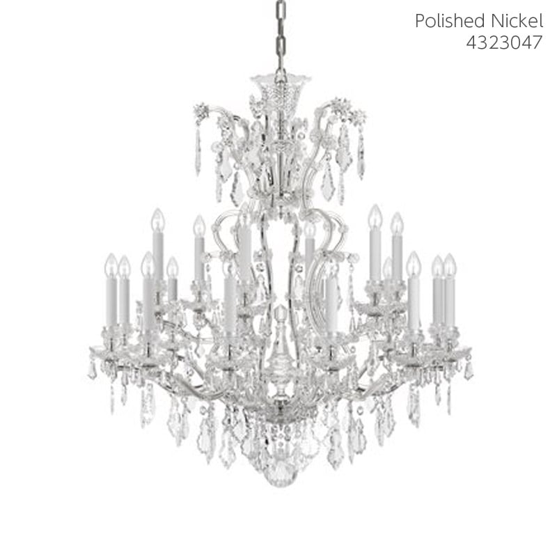 【Preciosa】「Maria Theresa M」クリスタルシャンデリア 18灯 クローム（W1000×H1100mm）
