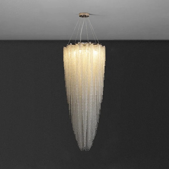 吹き抜け　クリスタルシャンデリア　Bタイプ（φ600～1500mm）